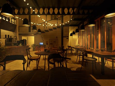 I Made A Caferestaurant Render In Blender Hope Youll Like It D R