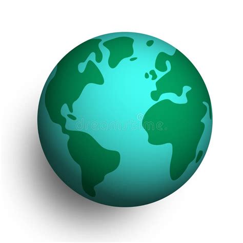 3d Earth Planet Globe On Isolated Background Stock Vector