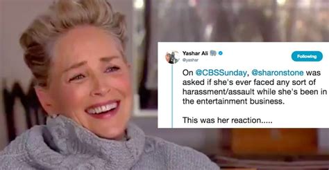 sharon stone was asked about sexual harassment she went into a fit of laughter upworthy