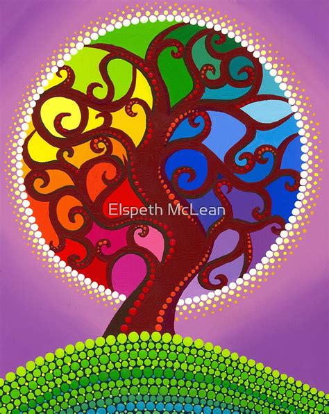 Rainbow Orb Tree Of Life By Elspeth Mclean Redbubble