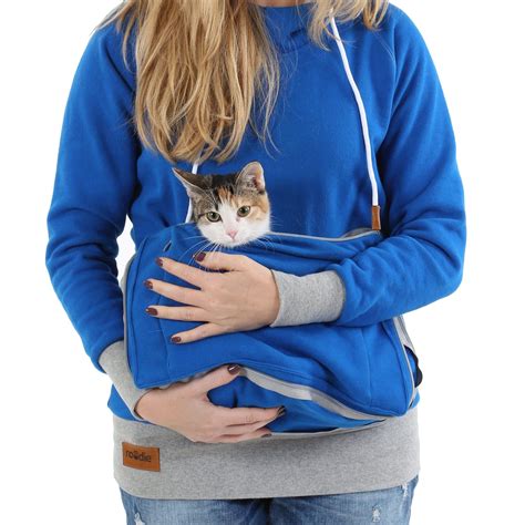 Roodie Pet Pouch Hoodie Cat Dog Holder Cuddle Sweatshirt Large Kangaroo