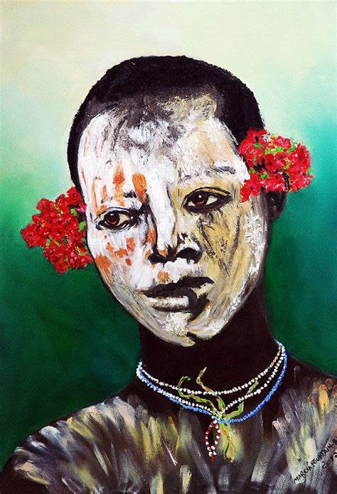 An Original Oil By Marcia Fountain Blacklidge An African Woman Artist