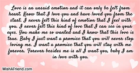 Love Is An Unsaid Emotion And Romantic Love Letters