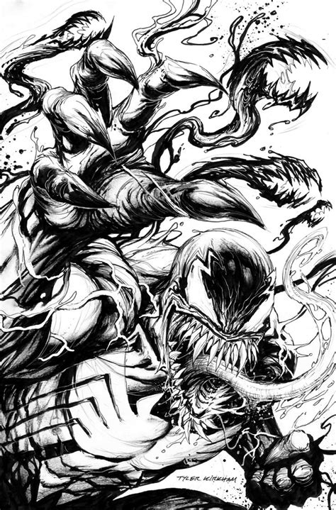 Venom Original Artwork In Tyler Kirkham S Tyler Kirkham Art Comic