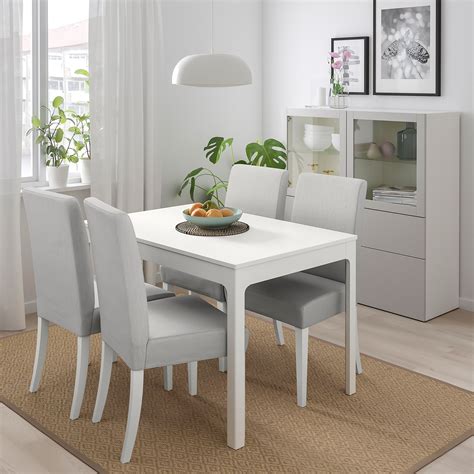 Ikea Ekedalen Henriksdal Table And 4 Chairs White Orrsta Light