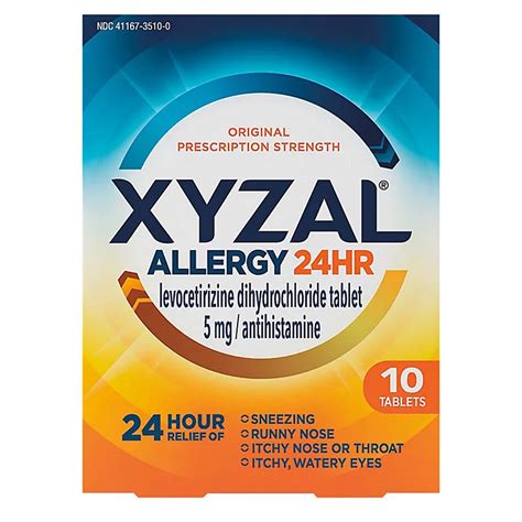 Xyzal Adult Allergy 24hr Allergy Relief Tablets Shop Sinus And Allergy At H E B