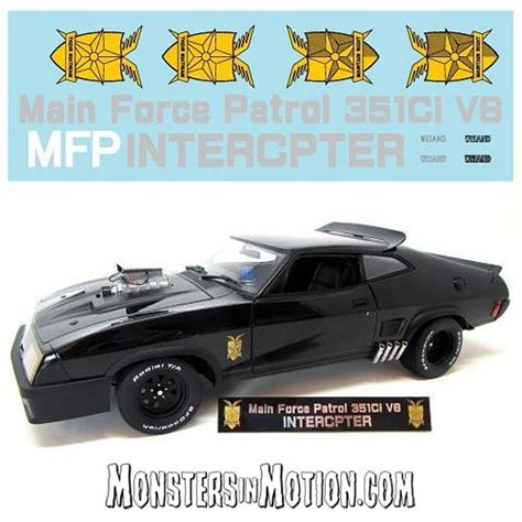 Mad Max Last Of The V8 Interceptors Mfp Decal Sheet For 118 Scale