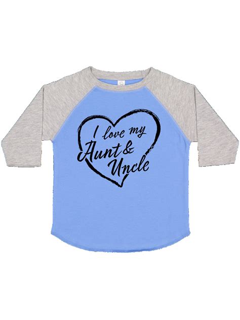 Inktastic I Love My Aunt And Uncle In Black Chalk Heart T Toddler
