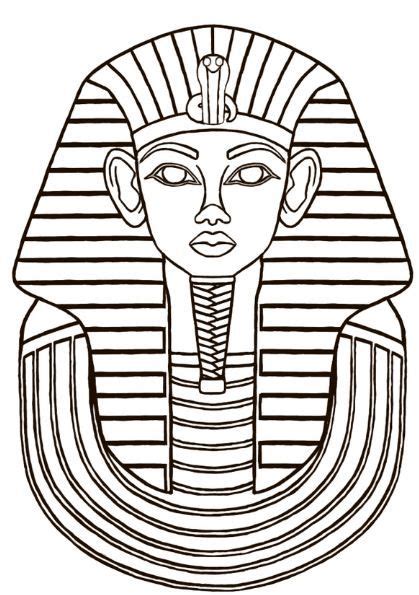 King Tut Coloring Page Free Drawing Board Weekly Egyptian Painting