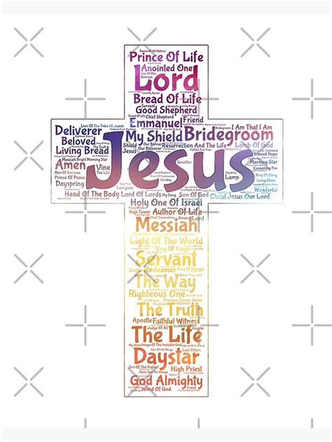 Names Of Jesus Cross Poster By Lighttomypathuk Redbubble