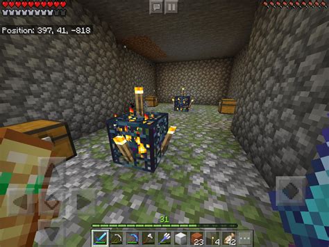 I Found A Zombie Spawner And A Skeleton Spawner Lined Up Perfectly In