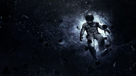 Astronaut Floating In Space Hd Desktop Wallpaper Widescreen High