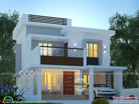 1600 Sq Ft Modern Home Plan With 3 Bedrooms Kerala Home Design