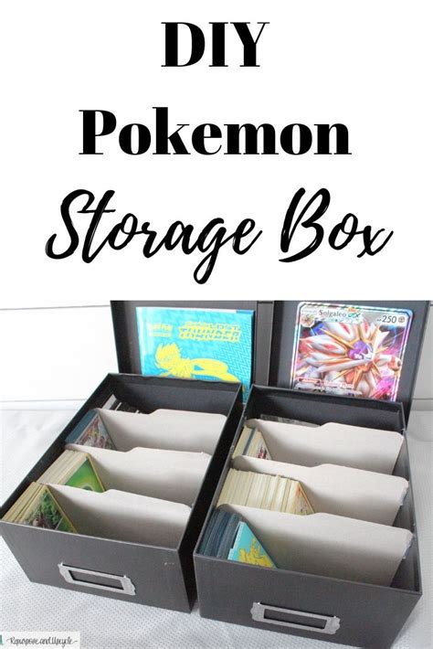 Spend over $150 and get free shipping! DIY Pokemon storage box | Diy storage, Card storage, Storage