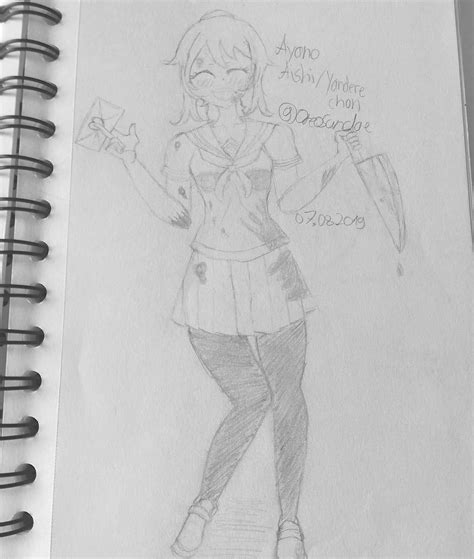 I Drew A Fanart Of Yandere Chan From The Game Yandere Simulatorrepost