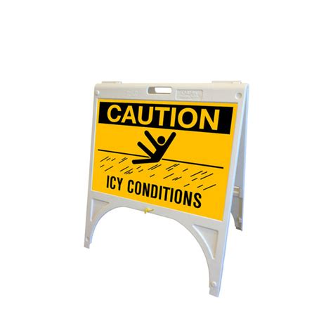 Caution Icy Conditions 24 X18 Western Safety Sign