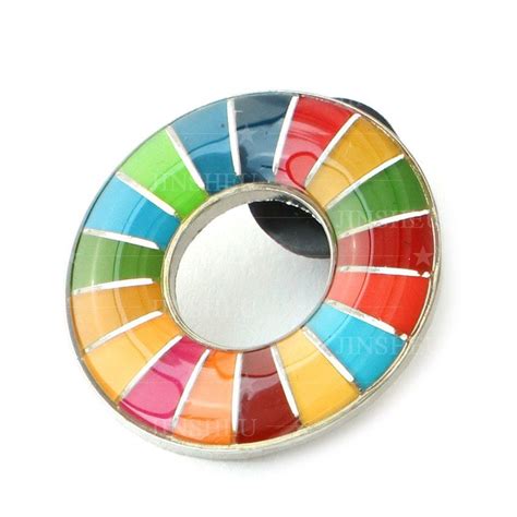 Sdg Pins With Soft Enamel And Epoxy Covered Sdg Badges For