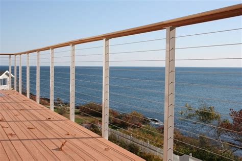 Pre Made Cable Railing Posts Beach Style Patio San Diego By San