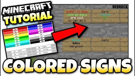 Minecraft How To Make Colored Signs Randomize Tutorial Mcpe