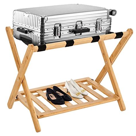 Smart Fendee Fully Assembled Luggage Rack For Guestroom With Shoe Shelf