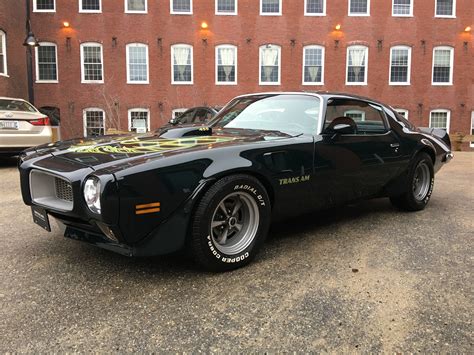 The 1973 pontiac trans am instrument panel insert with hammered metal, instruments onboard rally, enveloping seats and a steering wheel formula. 1973 Pontiac Trans Am - Barn Fresh Classics, LLC
