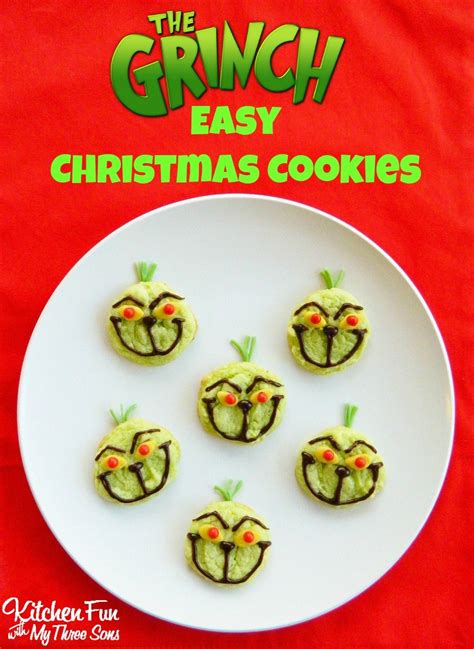Use different cookie cutter shapes to mix things up, then decorate your heart out! The Grinch Easy Christmas Cookies - Kitchen Fun With My 3 Sons