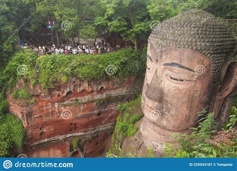Leshan Giant Buddha Statue Sichuan China Editorial Photography Image