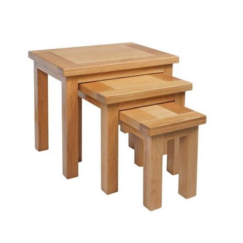 Gracie Oaks Benoit 3 Piece Nest Of Tables Oak Furniture Furniture
