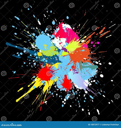 Color Paint Splashes Gradient Vector Background Royalty Free Stock