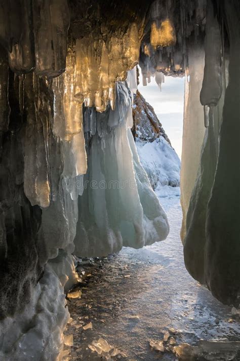 Ice Cave On Lake Baikal Stock Image Image Of Buryat 155014669