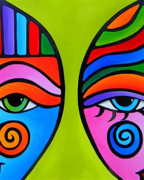 Abstract Faces Paint By Numbers Paint By Numbers For Adult
