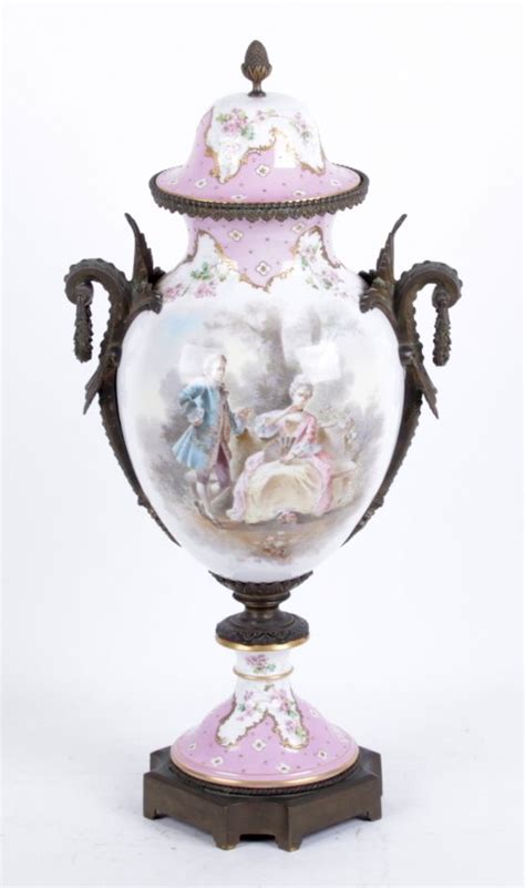 A Large Sevres Porcelain Urn Late 19th Century Sevres Porcelain