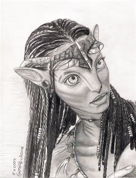 Avatar Fan Art Neytiri Drawing Avatar Fan Art Sketches Character Art