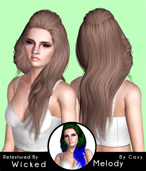 Cazy S Leah And Melody Hairstyle Retextured By Wicked Sims 3 Hairs