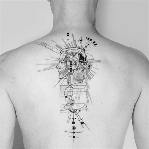 Beautiful Tattoos Look Like Sketches Inspired By Geometric Symbols And