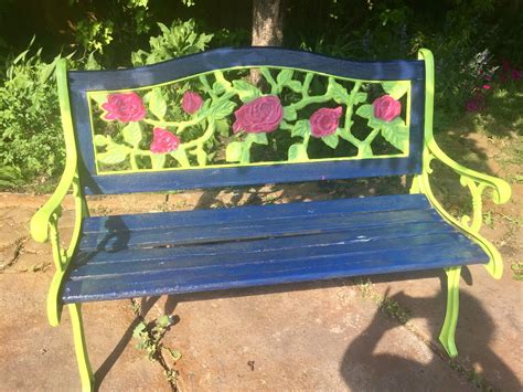 Painted Garden Benches