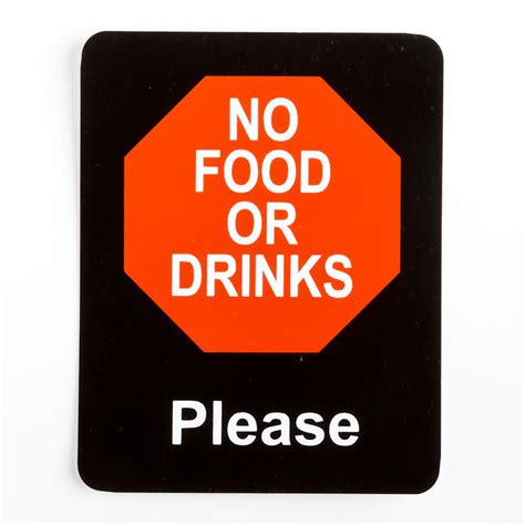 No Food Or Drink Please Sign Aandb Store Fixtures