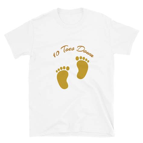 10 Toes Down 4 Life Footprints Graphic T Shirt T Tee Etsy
