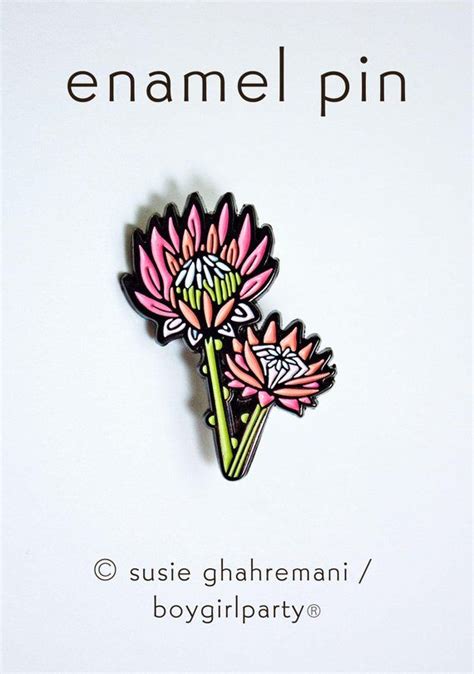 Protea Enamel Pin Protea Pin Aesthetic Pins Care Package Etsy