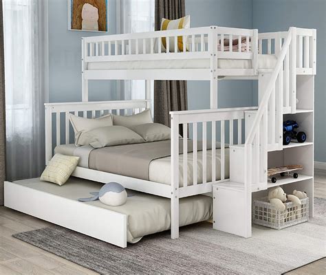 Wood Bunk Beds For Kids Twin Over Full Bunk Beds With