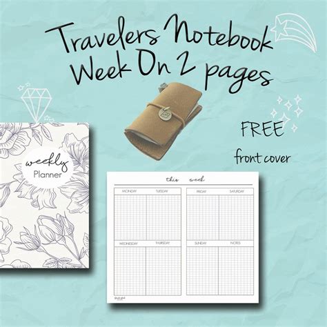 Midori Weekly Planner Weekly Planner Tn Weekly Planner Travelers