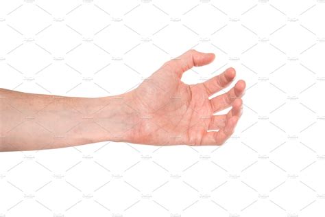 Hand Holding Something Stock Photo Containing Hand And Isolated