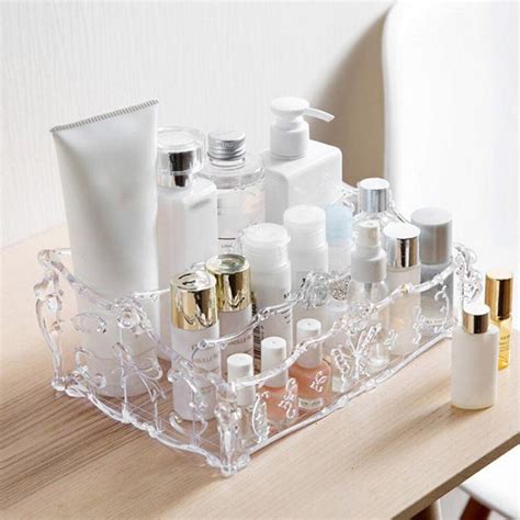 Acrylic Makeup Organizer Cosmetics Storage Box Rack Make Up Boxes For