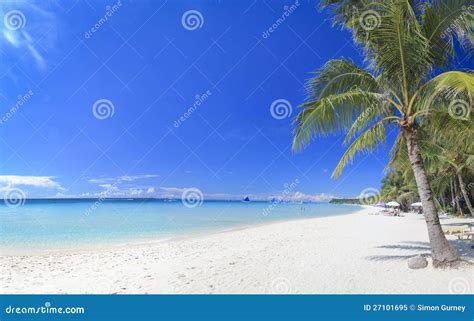 Boracay Island White Sand Beach Tropical Resort Philippines Stock Image