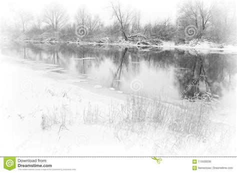 Winter River Landscape Stock Image Image Of Lake View 113326535