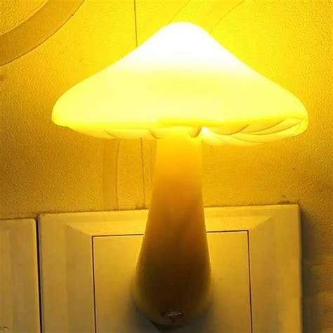 Eu Us Plug Mushroom Wall Socket Lamps Led Night Light 220v 110v Light