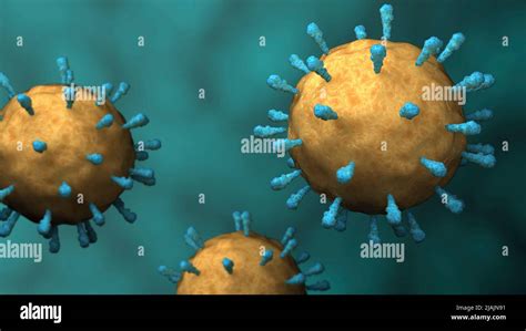 Ilustración Biomédica Conceptual Del Virus Del Sarampión De Rubéola
