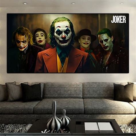 The Most Epic Joker Movie Poster All Jokers In One Pic Wall Art