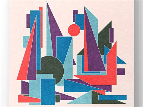 Abstract Cityscape In Geometric Shapes Illustration By Jen Du On Dribbble
