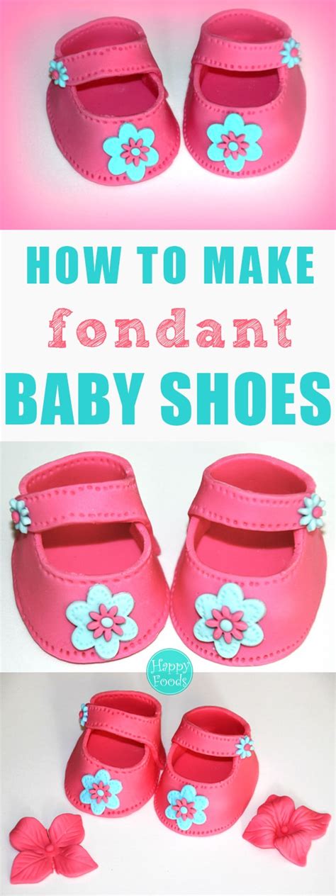 Baby shower decorations with frame and shoes. How To Make Fondant Baby Shoes (Video Tutorial) - Happy ...